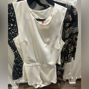 Club Monaco White Sleeveless Romper